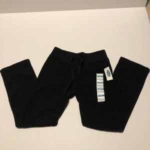 Girls NWT small black fleece comfy  pants